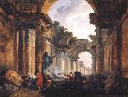 ROBERT, Hubert Imaginary View of the Grande Galerie in the Louvre in Ruins AG china oil painting reproduction